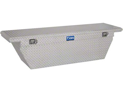 UWS 69-Inch Aluminum Deep Angled Crossover Tool Box; Bright (97-24 F-150 Styleside w/ 6-1/2-Foot & 8-Foot Bed)