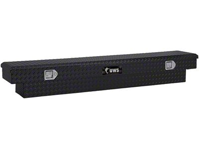 UWS 69-Inch Aluminum Slim-Line Crossover Tool Box; Gloss Black (97-24 F-150 Styleside w/ 6-1/2-Foot & 8-Foot Bed)