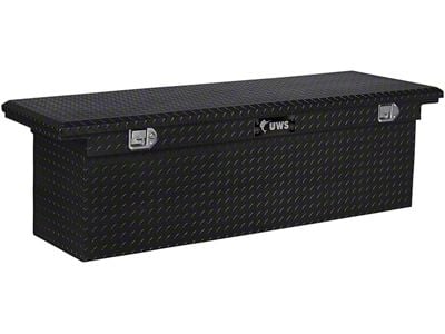 UWS 69-Inch Aluminum Deep Low Profile Crossover Tool Box; Gloss Black (09-24 RAM 1500 w/o RAM Box)