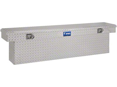 UWS 69-Inch Aluminum Deep Slim-Line Crossover Tool Box; Bright (09-24 RAM 1500 w/o RAM Box)