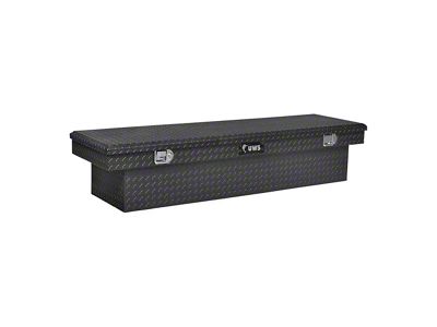 UWS 72-Inch Aluminum Crossover Tool Box; Gloss Black (02-24 RAM 1500 w/o RAM Box)
