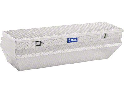 UWS 62-Inch Aluminum Wedge Angled Utility Chest Tool Box; Bright (94-24 RAM 2500 w/o RAM Box)