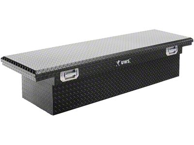 UWS 69-Inch Aluminum Crossover Tool Box with Pull Handles; Gloss Black (10-18 RAM 2500 w/ 8-Foot Box)