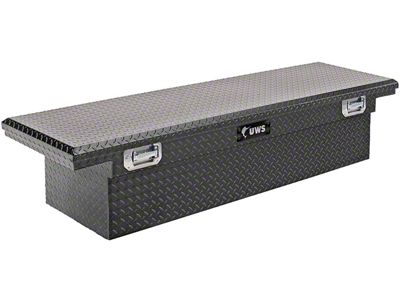 UWS 69-Inch Aluminum Crossover Tool Box with Pull Handles; Matte Black (10-18 RAM 2500 w/ 8-Foot Box)