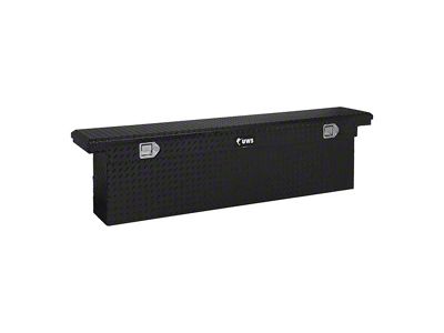 UWS 72-Inch Aluminum Deep Slim Low Profile Crossover Tool Box; Gloss Black (94-24 RAM 2500 w/o RAM Box)