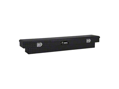 UWS 72-Inch Aluminum Slim-Line Crossover Tool Box; Gloss Black (94-24 RAM 2500 w/o RAM Box)