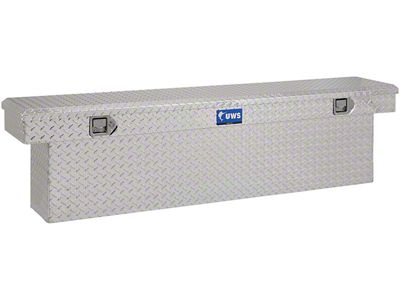 UWS 69-Inch Aluminum Deep Slim-Line Crossover Tool Box; Bright (10-18 RAM 3500 w/o RAM Box)