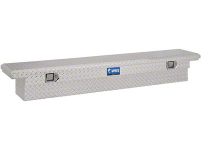 UWS 69-Inch Aluminum Slim Low Profile Crossover Tool Box; Bright (10-18 RAM 3500 w/o RAM Box)