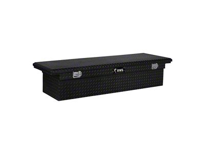 UWS 72-Inch Aluminum Low Profile Crossover Tool Box; Gloss Black (03-24 RAM 3500 w/o RAM Box)