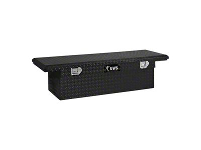 UWS 58-Inch Aluminum Low Profile Crossover Tool Box; Gloss Black (99-05 Sierra 1500 Stepside)