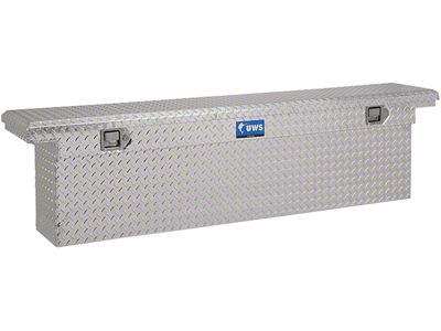 UWS 69-Inch Aluminum Deep Slim Low Profile Crossover Tool Box; Bright (99-25 Sierra 1500)