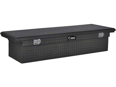 UWS 69-Inch Aluminum Low Profile Crossover Tool Box; Matte Black (99-24 Sierra 1500 Fleetside)