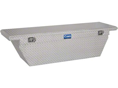 UWS 69-Inch Aluminum Deep Angled Crossover Tool Box; Bright (07-24 Sierra 2500 HD)