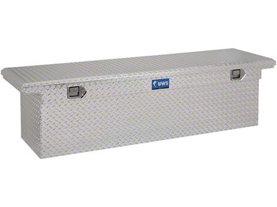 UWS 69-Inch Aluminum Deep Low Profile Crossover Tool Box; Bright (07-24 Sierra 3500 HD)
