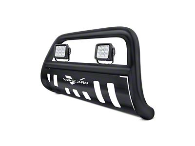 Bull Bar with 4.50-Inch LED Cube Lights; Black (09-18 RAM 1500, Excluding Rebel)