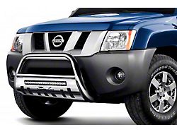 Bull Bar with Skid Plate and 18-Inch LED Light Bar; Stainless Steel (09-18 RAM 1500, Excluding Rebel)