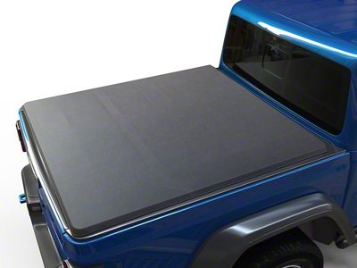 Soft Quad-Fold Tonneau Cover; Black (19-24 RAM 1500 w/ 6.4-Foot Box & w/o RAM Box)