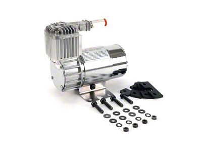 Viair Chrome 100C Air Compressor with Omega Bracket; 130 PSI / 1.27 CFM (Universal; Some Adaptation May Be Required)