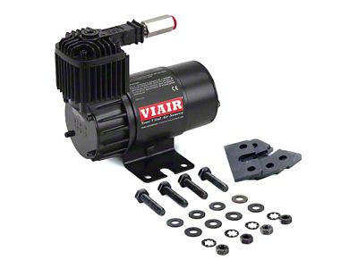 Viair Stealth Black 100C Air Compressor with Omega Bracket; 130 PSI / 1.27 CFM (Universal; Some Adaptation May Be Required)