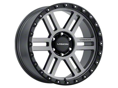 Vision Off-Road Manx 2 Satin Gray 6-Lug Wheel; 17x9; -12mm Offset (14-18 Sierra 1500)