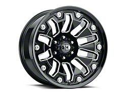 Vision Off-Road Armor Gloss Black Milled with Black Bolt Inserts 5-Lug Wheel; 18x9; 12mm Offset (02-08 RAM 1500, Excluding Mega Cab)