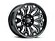 Vision Off-Road Armor Gloss Black Milled with Black Bolt Inserts 5-Lug Wheel; 18x9; 12mm Offset (02-08 RAM 1500, Excluding Mega Cab)