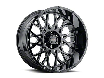 Vision Off-Road Rocker Gloss Black 8-Lug Wheel; 20x12; -51mm Offset (01-06 Sierra 2500 HD)