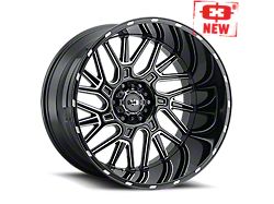 Vision Off-Road Brawl Gloss Black Milled 6-Lug Wheel; 24x12; -51mm Offset (04-08 F-150)