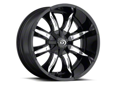 Vision Off-Road Manic Gloss Black Machined 6-Lug Wheel; 17x9; 12mm Offset (04-08 F-150)