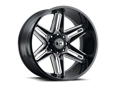 Vision Off-Road Razor Gloss Black Milled Spoke with Red Tint 6-Lug Wheel; 20x12; -51mm Offset (04-08 F-150)