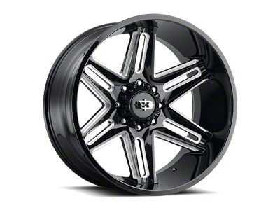 Vision Off-Road Razor Gloss Black Milled 6-Lug Wheel; 24x12; -51mm Offset (04-08 F-150)