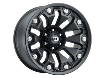 Vision Off-Road Armor Satin Black with Black Bolt Inserts 6-Lug Wheel; 18x9; -12mm Offset (07-13 Sierra 1500)