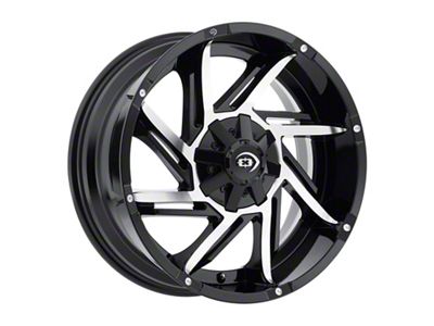 Vision Off-Road Prowler Gloss Black Machined 6-Lug Wheel; 17x9; -12mm Offset (07-13 Sierra 1500)