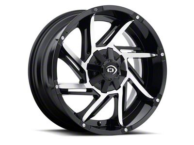 Vision Off-Road Prowler Gloss Black Machined 6-Lug Wheel; 18x9; -12mm Offset (07-13 Sierra 1500)