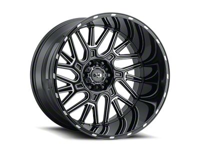 Vision Off-Road Brawl Gloss Black Milled 6-Lug Wheel; 22x12; -51mm Offset (07-13 Sierra 1500)