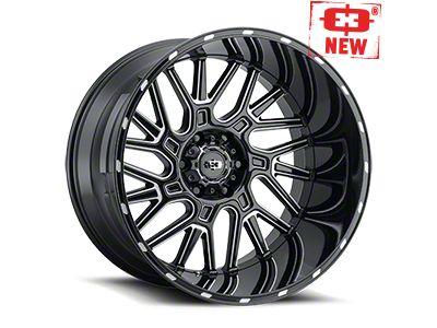 Vision Off-Road Brawl Gloss Black Milled 6-Lug Wheel; 22x14; -76mm Offset (07-13 Sierra 1500)