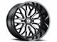 Vision Off-Road Riot Gloss Black Machined 6-Lug Wheel; 22x10; -19mm Offset (07-13 Sierra 1500)