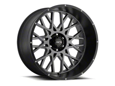 Vision Off-Road Rocker Anthracite with Satin Black Lip 6-Lug Wheel; 24x12; -51mm Offset (07-13 Sierra 1500)