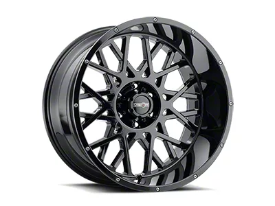 Vision Off-Road Rocker Gloss Black 6-Lug Wheel; 24x12; -51mm Offset (07-13 Sierra 1500)