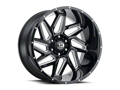 Vision Off-Road Spyder Gloss Black Milled 6-Lug Wheel; 22x10; -19mm Offset (07-13 Sierra 1500)