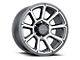 Vision Off-Road Turbine Gunmetal Machined Face 6-Lug Wheel; 17x8.5; 18mm Offset (07-13 Sierra 1500)