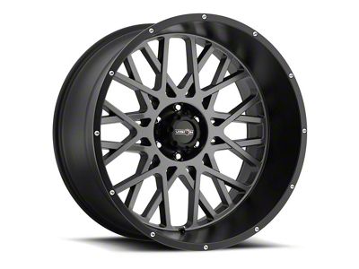 Vision Off-Road Rocker Anthracite with Satin Black Lip 8-Lug Wheel; 20x12; -51mm Offset (07-14 Sierra 2500 HD)