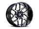 Vision Off-Road Sliver Gloss Black Machined 6-Lug Wheel; 20x9; 0mm Offset (07-13 Silverado 1500)