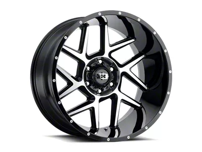 Vision Off-Road Manic Gloss Black Machined 6-Lug Wheel; 17x9; -12mm Offset (07-14 Tahoe)