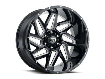 Vision Off-Road Spyder Gloss Black Milled Spoke 6-Lug Wheel; 20x9; 0mm Offset (07-14 Tahoe)