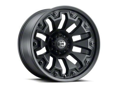 Vision Off-Road Armor Satin Black with Black Bolt Inserts 6-Lug Wheel; 20x9; 0mm Offset (07-14 Yukon)