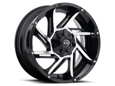 Vision Off-Road Prowler Gloss Black Machined 6-Lug Wheel; 18x9; -12mm Offset (07-14 Yukon)