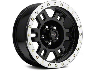 Vision Off-Road Manx Gloss Black Machined 6-Lug Wheel; 18x9; 0mm Offset (14-18 Silverado 1500)