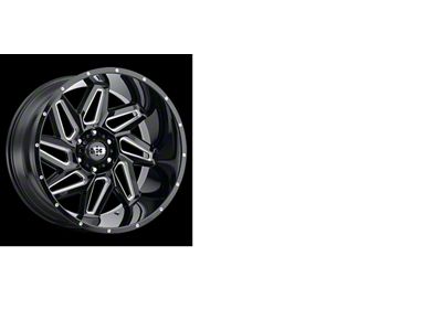 Vision Off-Road Spyder Gloss Black Milled Spoke 6-Lug Wheel; 20x10; -25mm Offset (14-18 Silverado 1500)