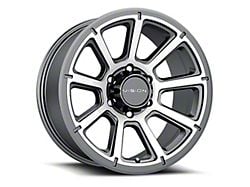 Vision Off-Road Turbine Gunmetal Machined Face 6-Lug Wheel; 20x9; 18mm Offset (15-20 F-150)